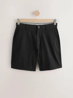 Next Relaxed Fit Stretch Chinos Shorts Black Clearance