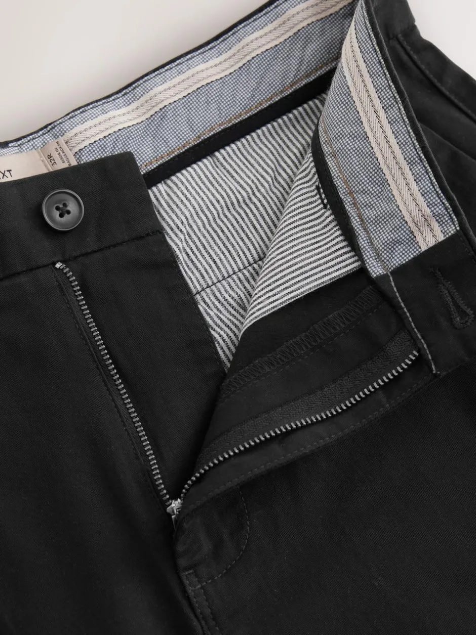 Next Relaxed Fit Stretch Chinos Shorts Black Clearance