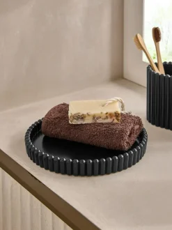 Next Rib Round Tray Black Clearance