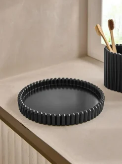 Next Rib Round Tray Black Clearance