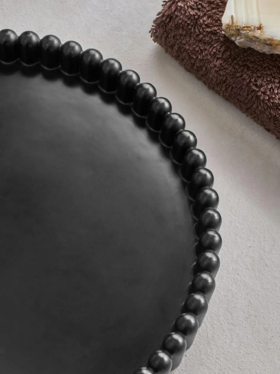 Next Rib Round Tray Black Clearance