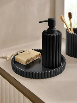 Next Rib Round Tray Black Clearance