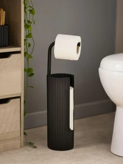 Next Rib Toilet Roll Holder Black Sale