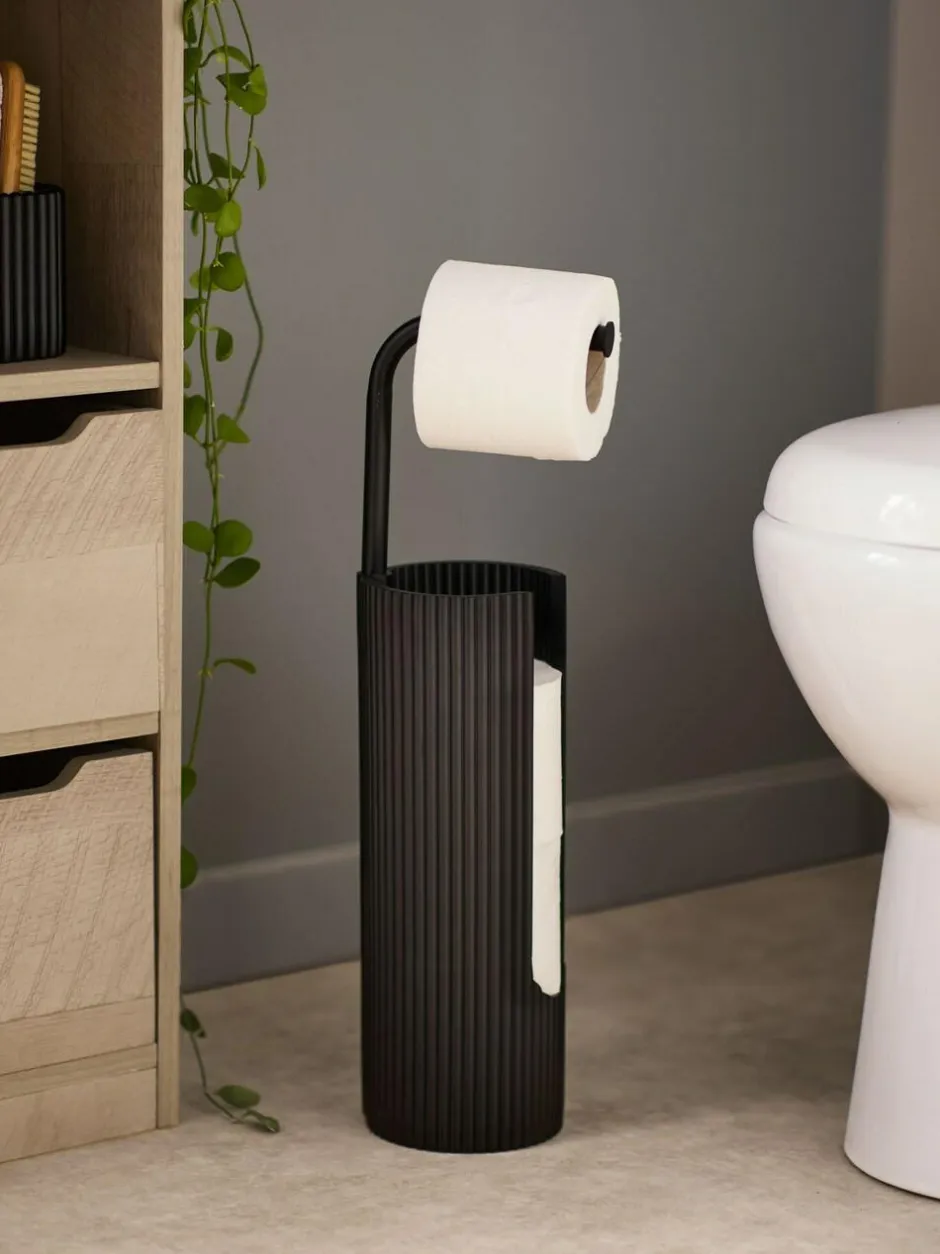 Next Rib Toilet Roll Holder Black Sale