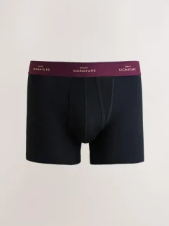 Next Black Rich Colour Waistband 4 pack Signature A-Fronts Boxers