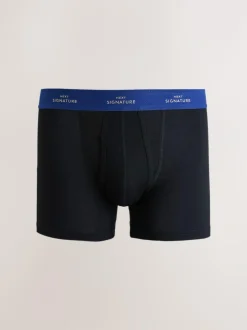 Next Black Rich Colour Waistband 4 pack Signature A-Fronts Boxers