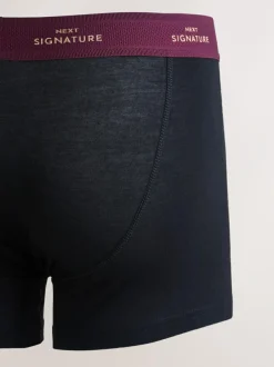 Next Black Rich Colour Waistband 4 pack Signature A-Fronts Boxers