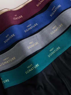 Next Black Rich Colour Waistband 4 pack Signature A-Fronts Boxers