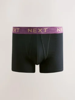 Next Black Rich Marl Waistband A-Front Boxers 10 Pack Sale