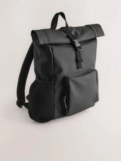 Next Roll Top Backpack Black Hot