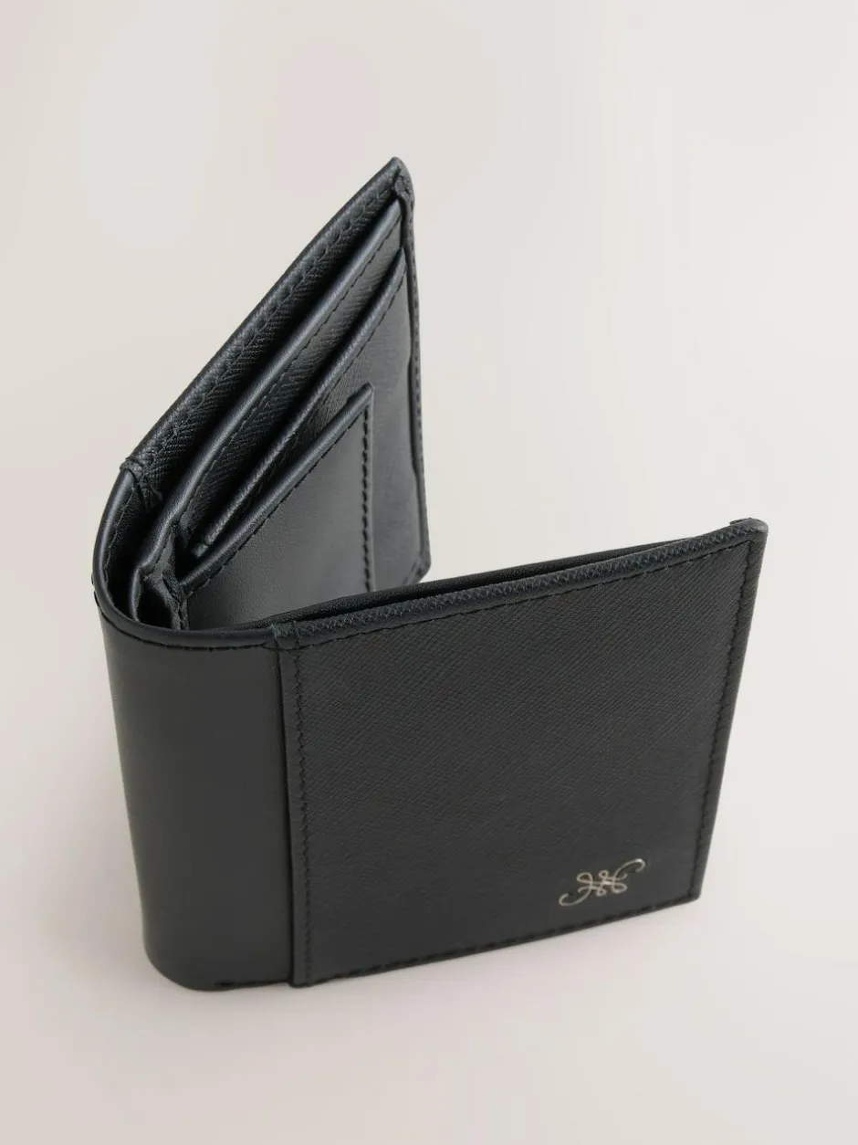 Next Black Saffiano Leather Swirly N Bifold Wallet Online