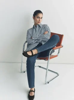 Next Forever Comfort Round Toe Buckle Detail Mary Jane Shoes Black Satin