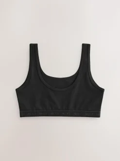 Next Black Scoop Crop Tops 3 Pack (5-16yrs) Hot