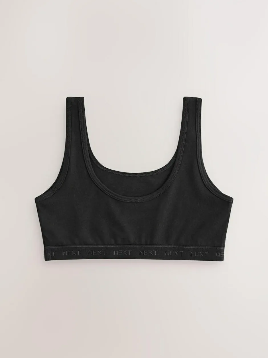 Next Black Scoop Crop Tops 3 Pack (5-16yrs) Hot