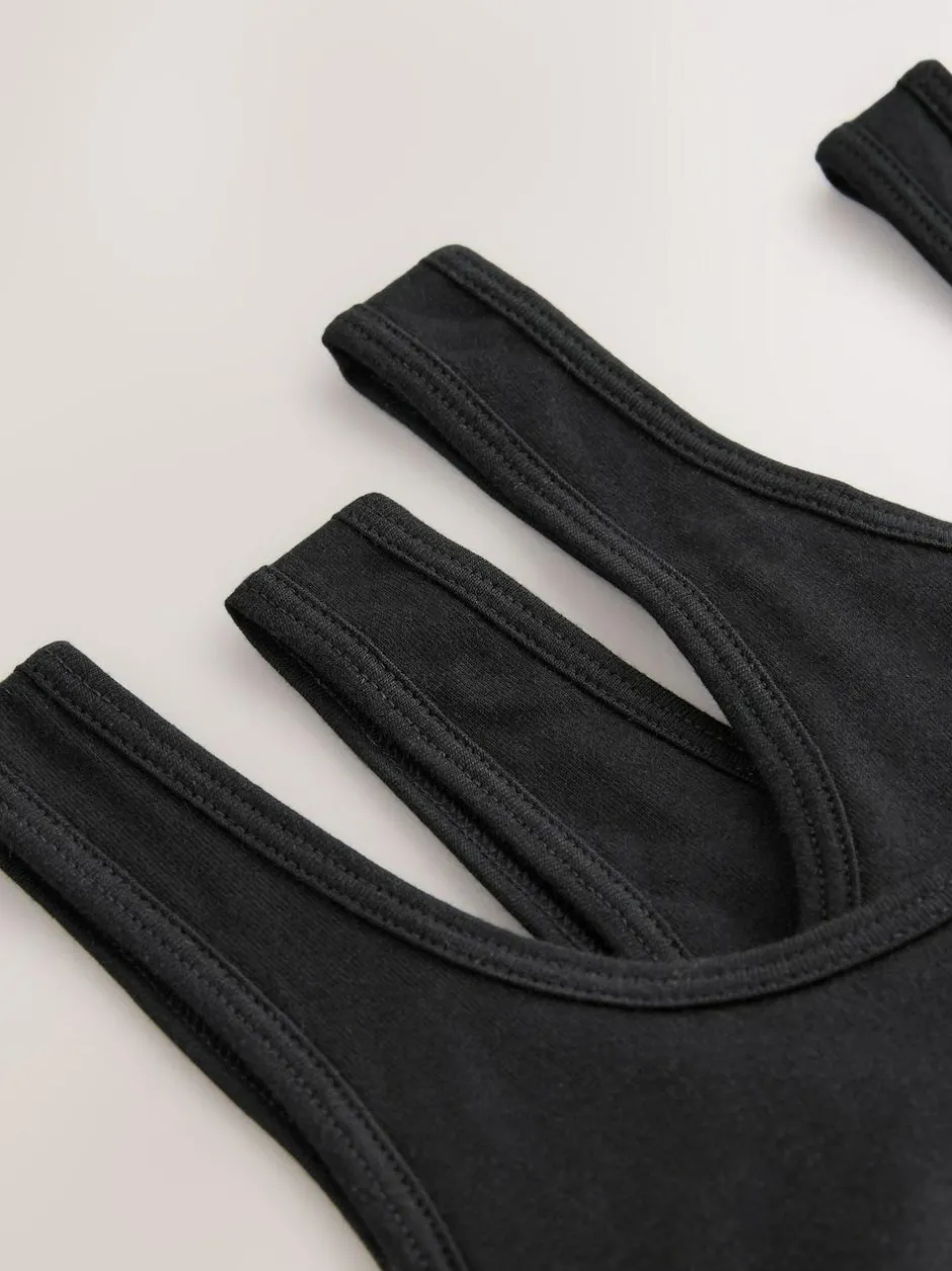 Next Black Scoop Crop Tops 3 Pack (5-16yrs) Hot