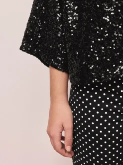 Next Sequin Jacket Black New
