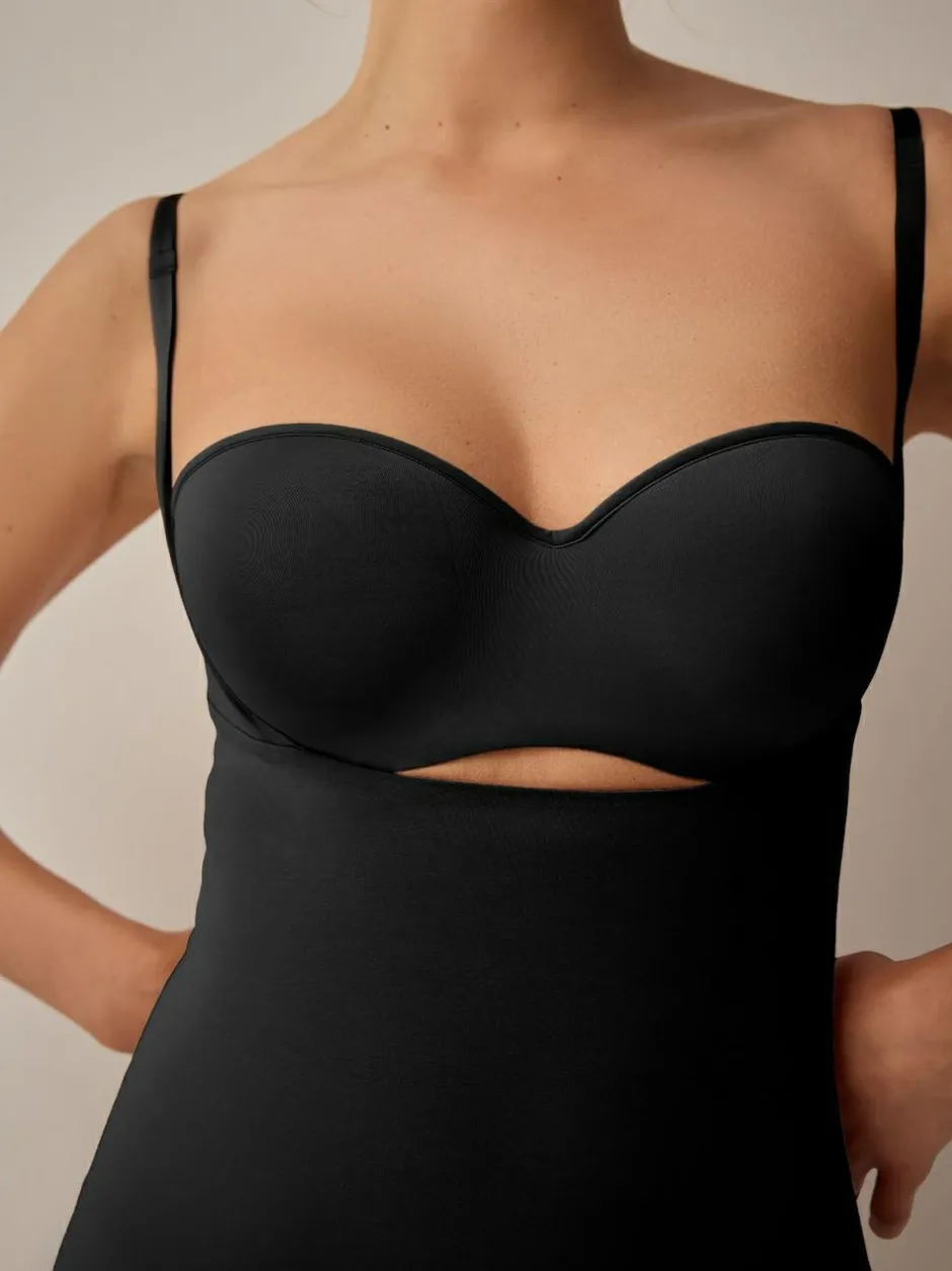 Next Shaping Medium Control Premium Cotton Wear Your Own Bra Slip Black Hot