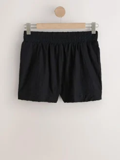 Next Black Shirred Jersey Shorts Hot