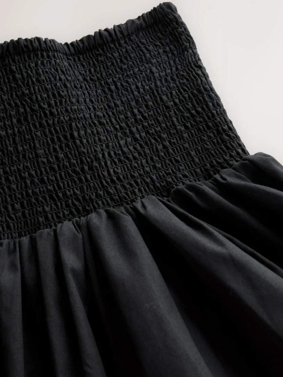 Next Shirred Maxi Skirt Black New