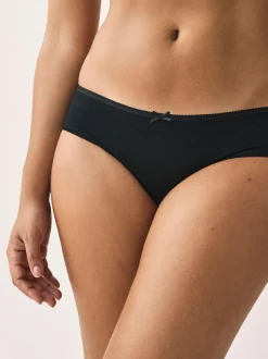 Next Short Cotton Rich Knickers 5 Pack Black New