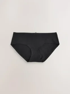 Next Short Cotton Rich Knickers 5 Pack Black New