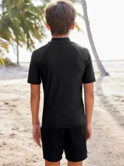 Next Black Short Sleeve Rash Vest (1.5-16yrs) Clearance