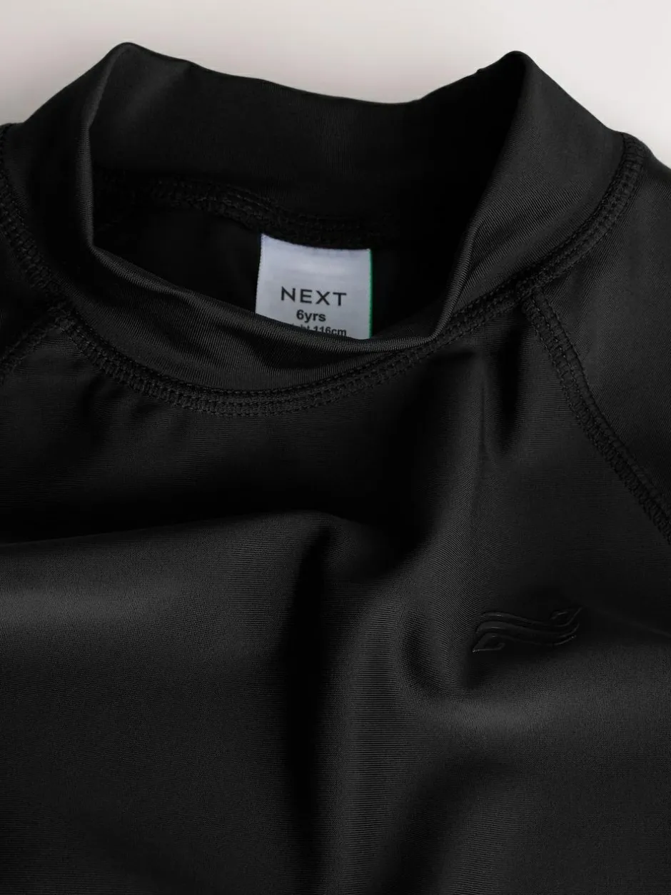 Next Black Short Sleeve Rash Vest (1.5-16yrs) Clearance