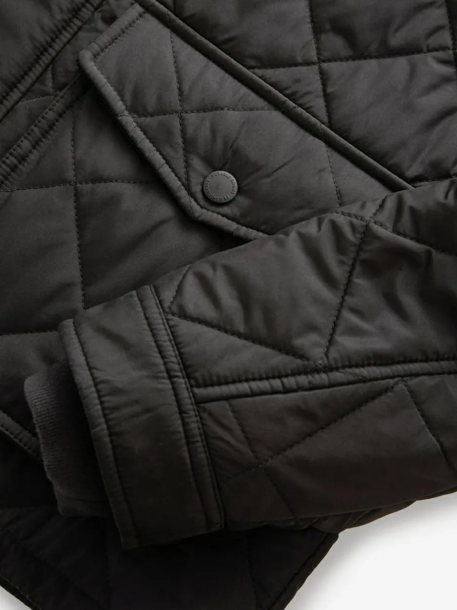 Next Black Shower Resistant Diamond Quilt Corduroy Collared Jacket Best