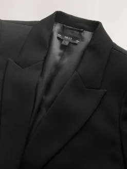 Next Black Single Breasted Skinny Belt Blazer New