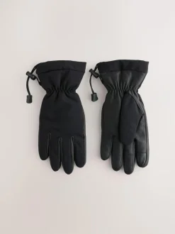 Next Black Ski Gloves With Leather Outlet