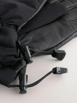 Next Black Ski Gloves With Leather Outlet