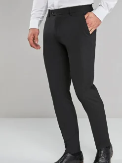 Next Skinny Fit Stretch Smart Trousers Black Best