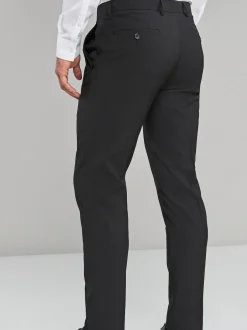 Next Skinny Fit Stretch Smart Trousers Black Best