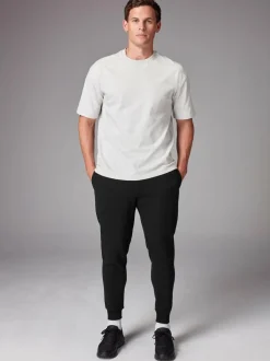 Next Slim Fit Brushback Heavyweight 2 Pack Joggers Black Hot