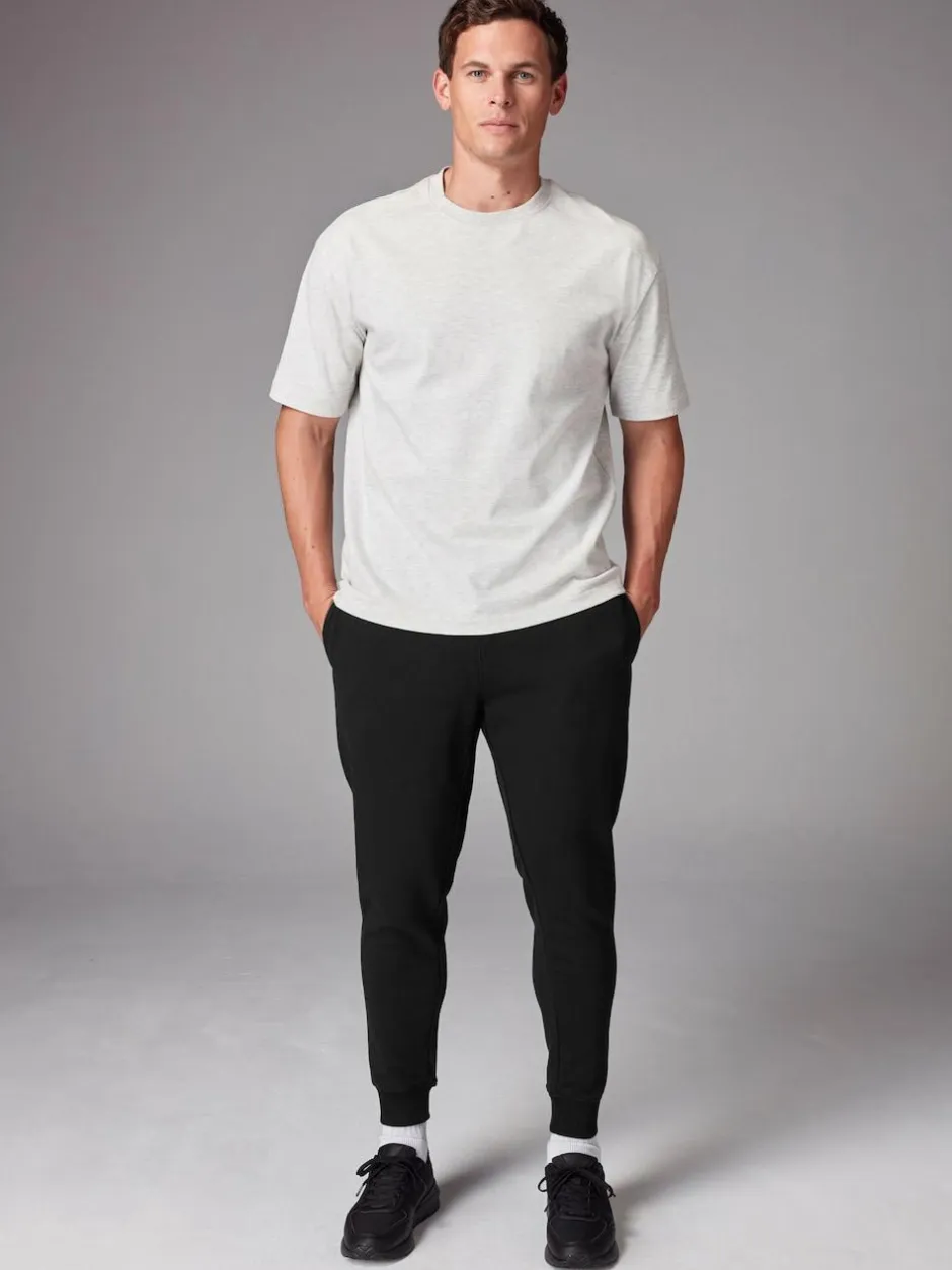 Next Slim Fit Brushback Heavyweight 2 Pack Joggers Black Hot