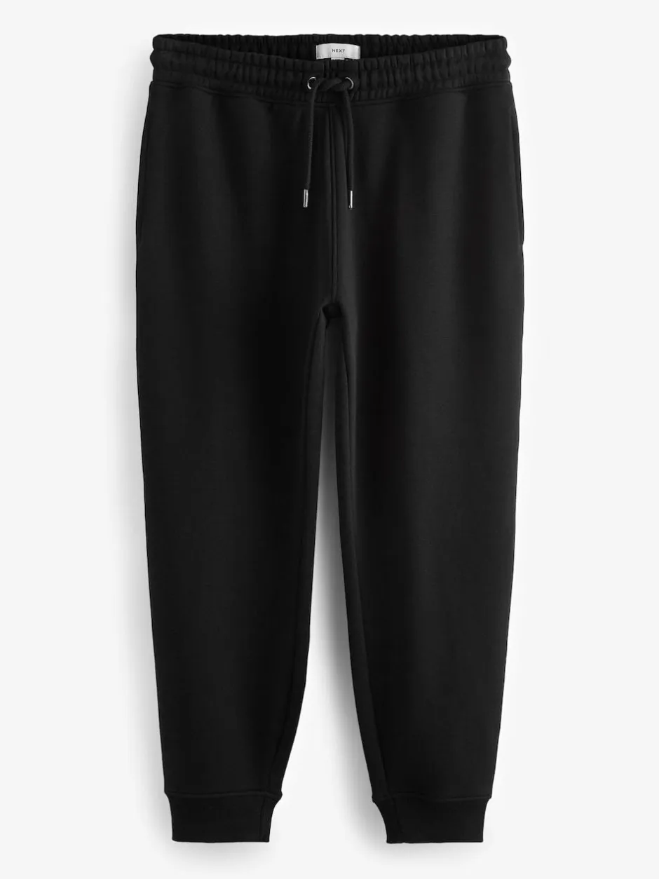 Next Slim Fit Brushback Heavyweight 2 Pack Joggers Black Hot