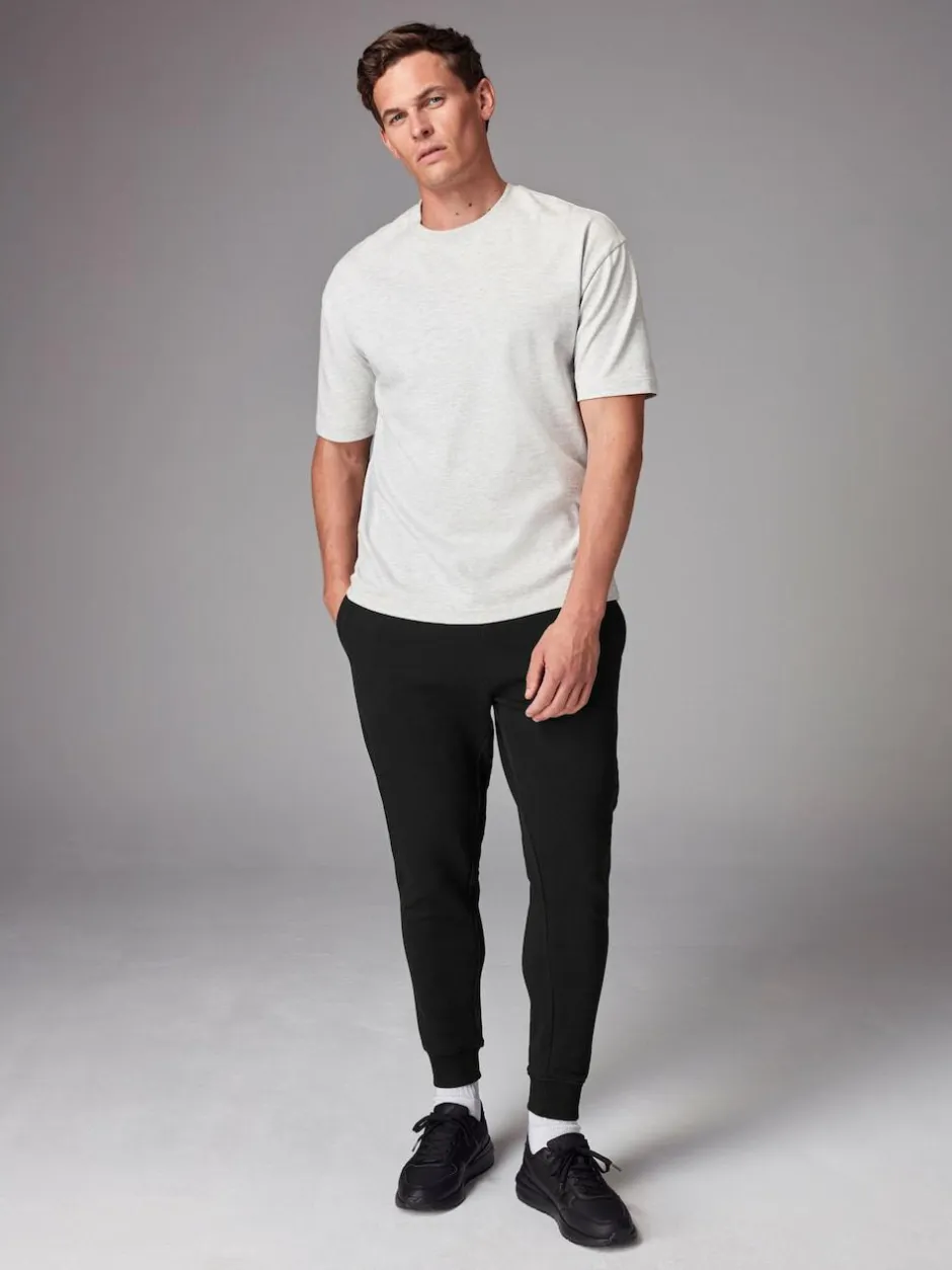 Next Slim Fit Brushback Heavyweight 2 Pack Joggers Black Hot