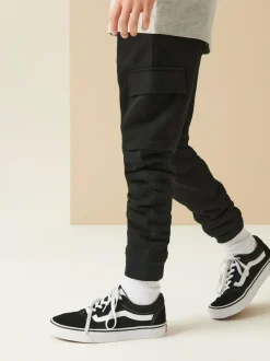 Next Black Slim Fit Cargo Rich Joggers (3-16yrs) Hot