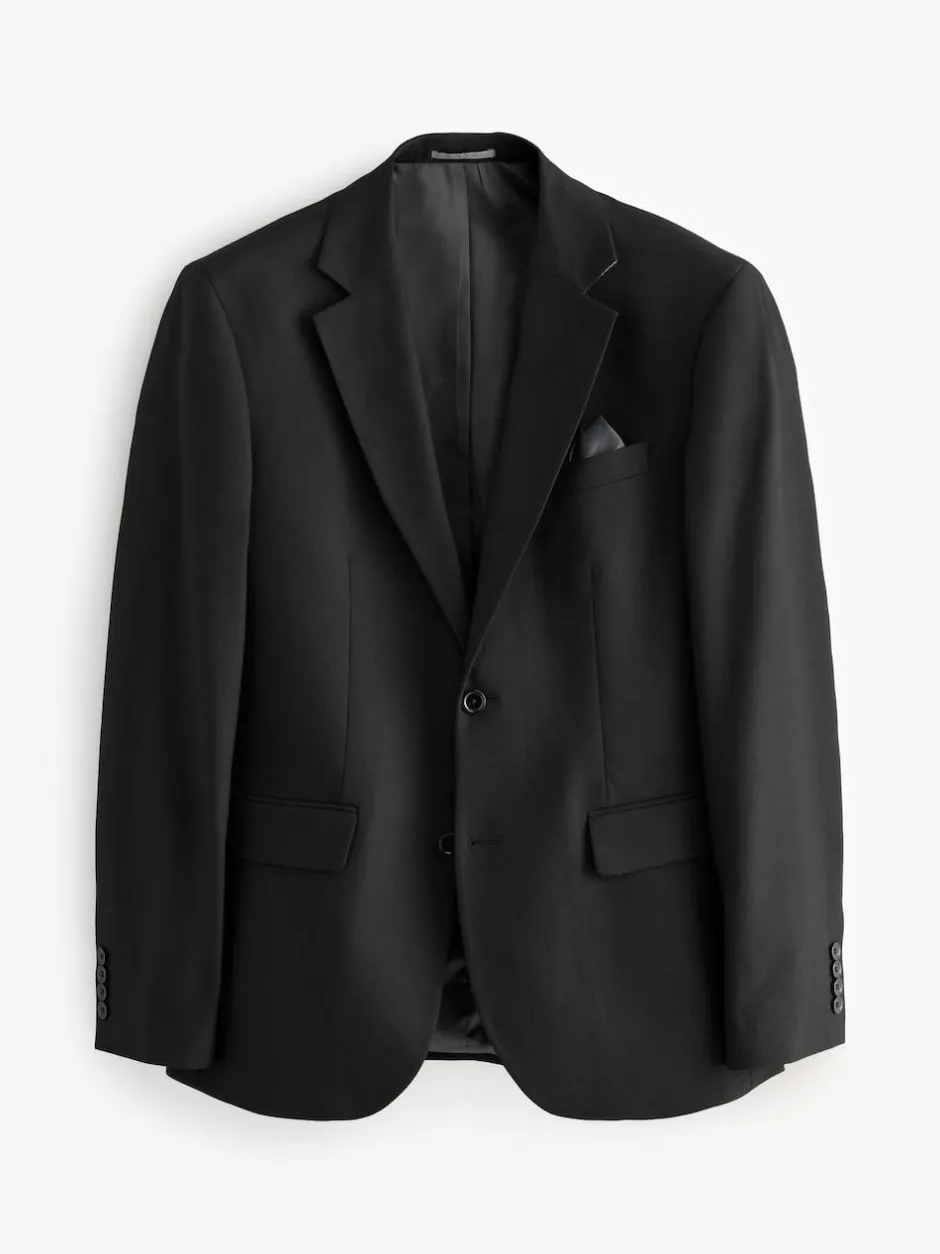 Next Slim Fit Flannel Suit Jacket Black Online
