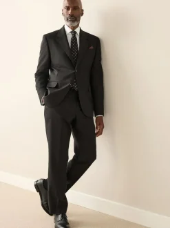 Next Slim Fit Signature Nova Fides 100% Italian Wool Suit Jacket Black Discount