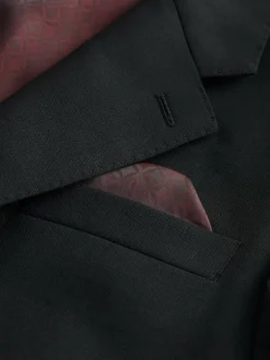 Next Slim Fit Signature Nova Fides 100% Italian Wool Suit Jacket Black Discount