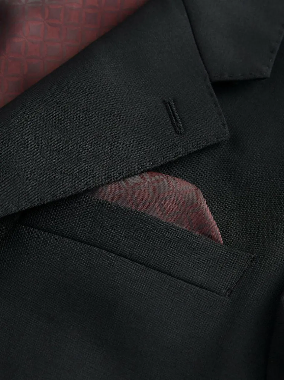 Next Slim Fit Signature Nova Fides 100% Italian Wool Suit Jacket Black Discount