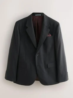 Next Slim Fit Signature Nova Fides 100% Italian Wool Suit Jacket Black Discount