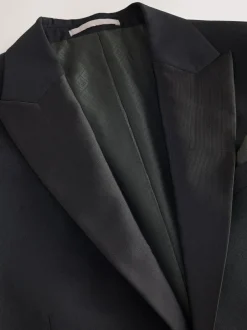 Next Black Slim Fit Signature Nova Fides 100% Italian Wool Tuxedo Suit Jacket Sale