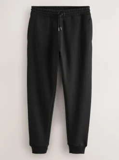 Next Slim Fit Slim Fit Brushback Heavyweight Joggers Black Outlet