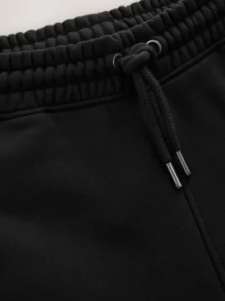Next Slim Fit Slim Fit Brushback Heavyweight Joggers Black Outlet