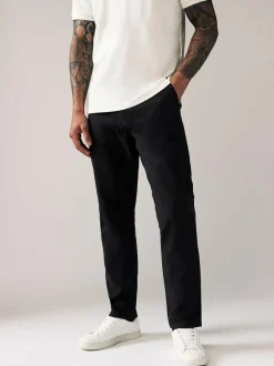 Next Black Slim Fit Stretch Chinos Trousers New