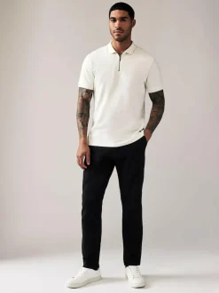 Next Black Slim Fit Stretch Chinos Trousers New