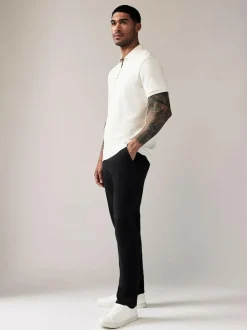 Next Black Slim Fit Stretch Chinos Trousers New