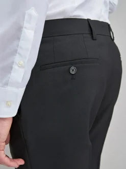 Next Black Slim Fit Stretch Smart Trousers Best